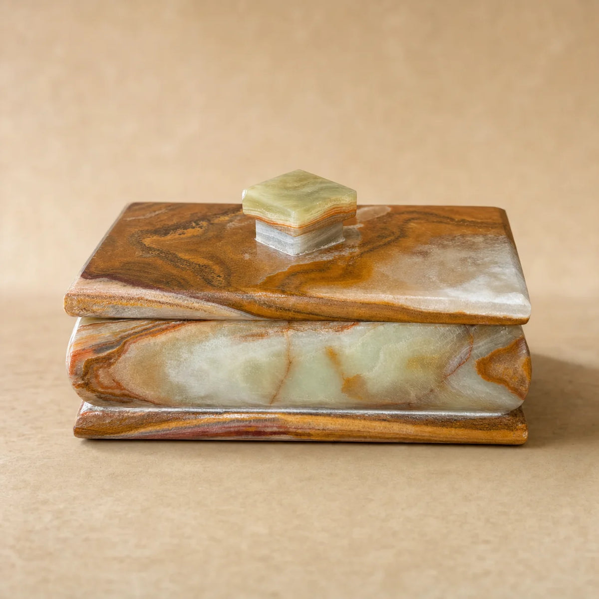 Amber, rust & cream | SAÉA Keepsake Box with Lid