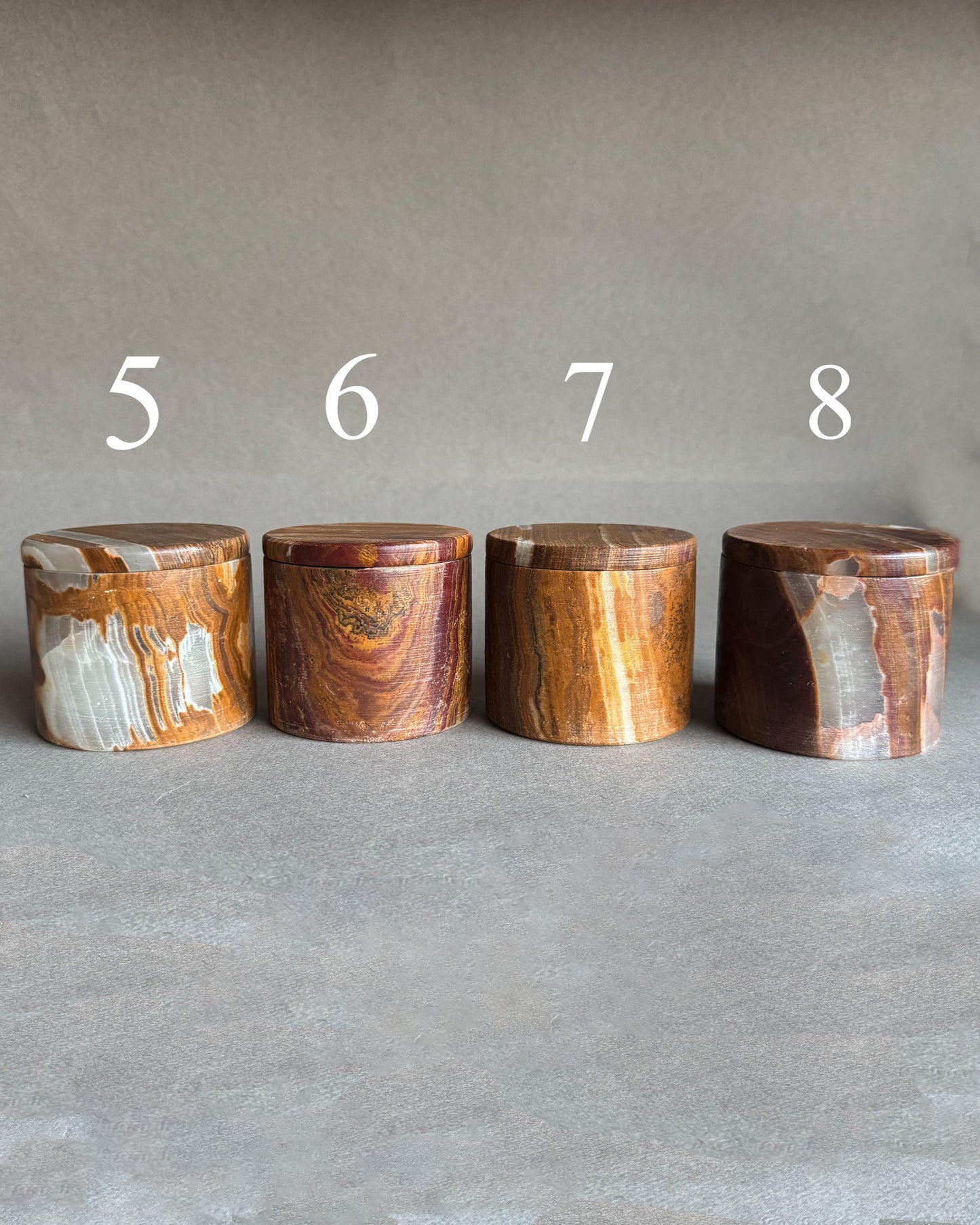 Petite Keepsake Jars | Hand-carved from Natural Stone