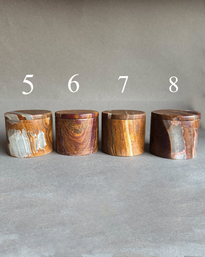 Petite Keepsake Jars | Hand-carved from Natural Stone