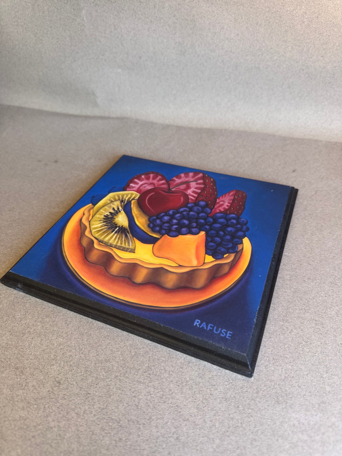 Vintage Fruit Tart Wall Plaque | Rafuse