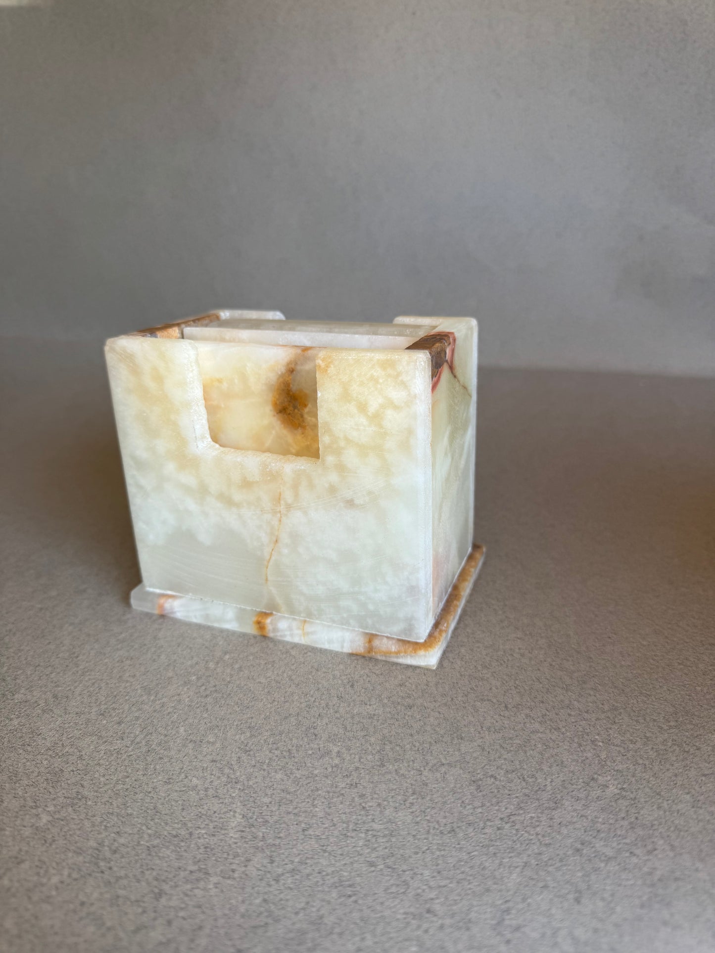 Golden Clay & Burnt Caramel | SAÉA Square Onyx Coaster Set