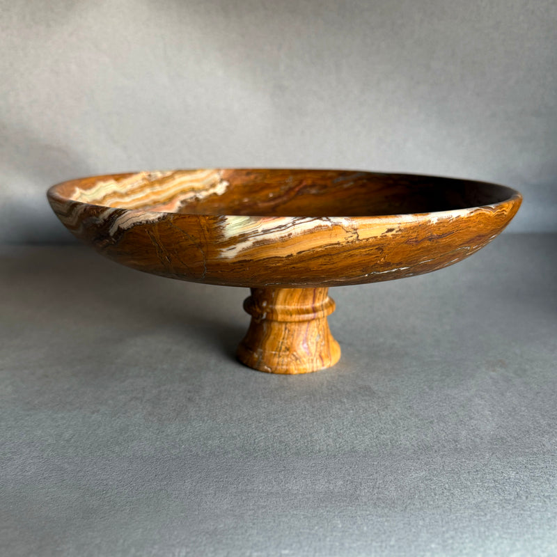 Brown, sienna & amber | SAÉA Centerpiece Pedestal Bowl