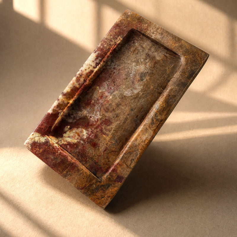 Rustic brown and amber | SAÉA Onyx Catchall Tray