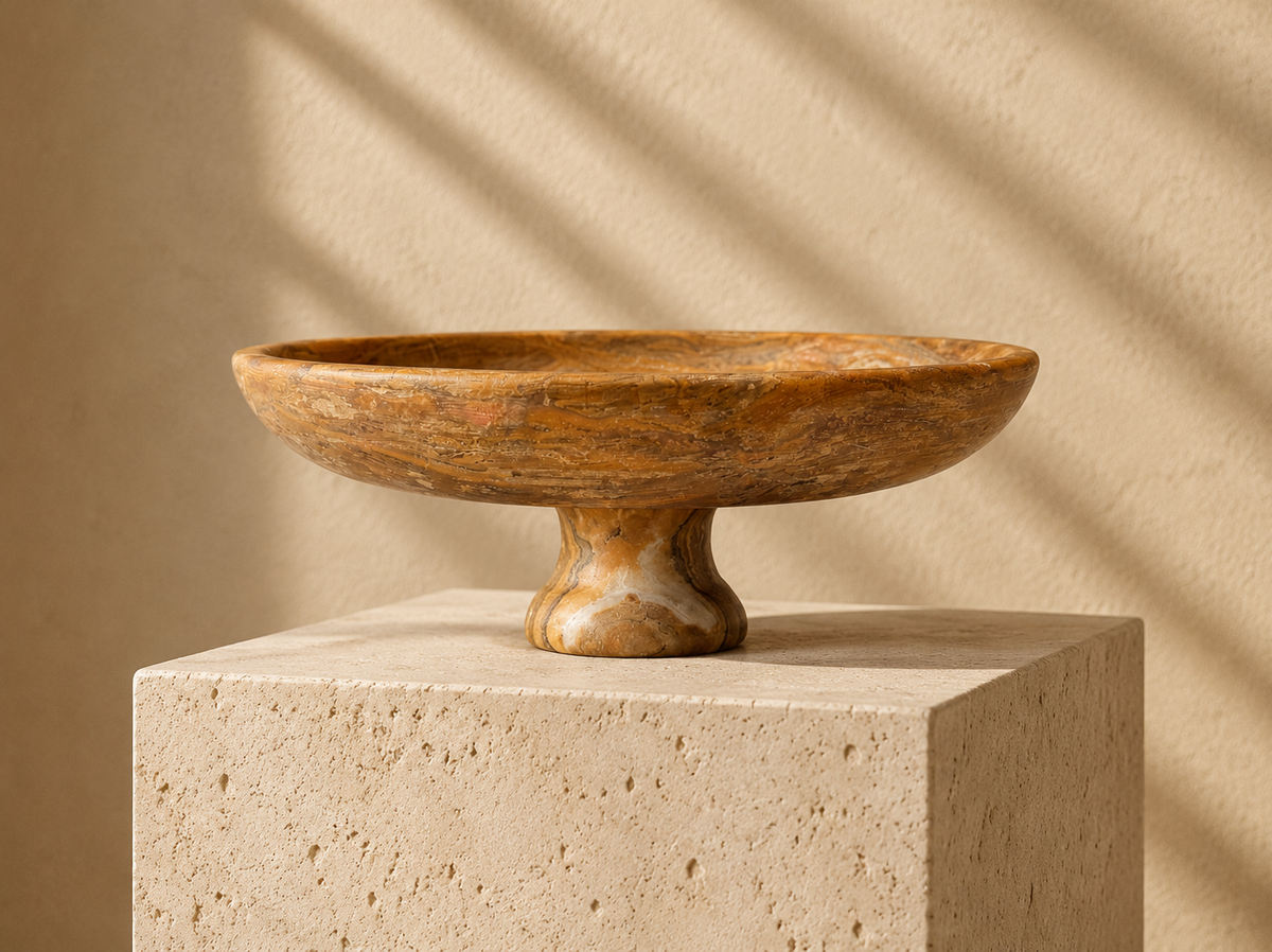 Amber, honey, and sand | SAÉA Centerpiece Pedestal Bowl