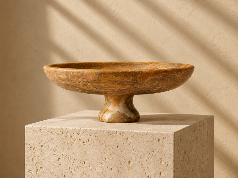 Amber, honey, and sand | SAÉA Centerpiece Pedestal Bowl