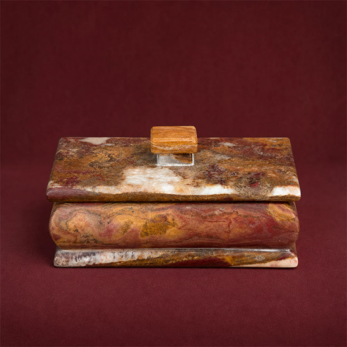 Burgundy, rust & amber | SAÉA Keepsake Box with Lid