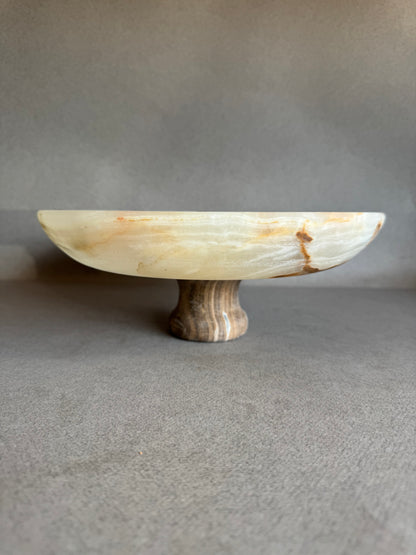 Amber, mocha, and cream | SAÉA Centerpiece Pedestal Bowl