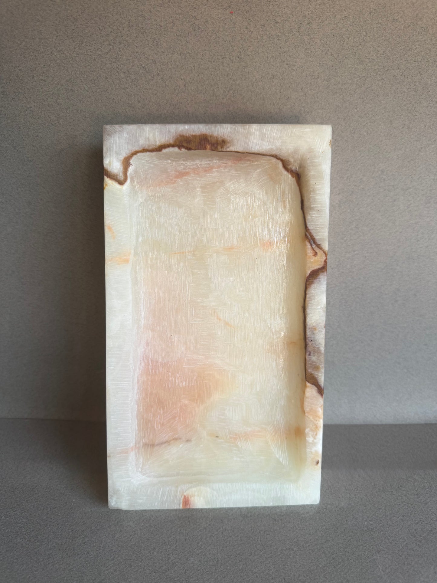 Ivory, apricot, and clay | SAÉA Onyx Catchall Tray