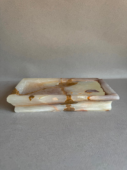 Cream, honey, and terracotta | SAÉA Onyx Catchall Tray