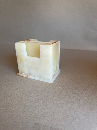 Golden Clay & Burnt Caramel | SAÉA Square Onyx Coaster Set