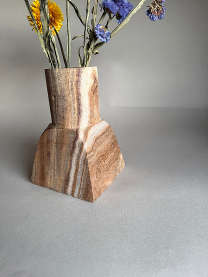Striped brown & cream | SAÉA Dune Vase