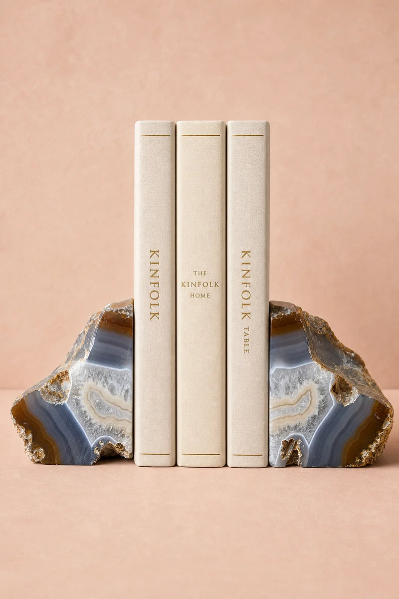 Emberline — SAÉA Agate Bookends (Set of 2), styled in a room