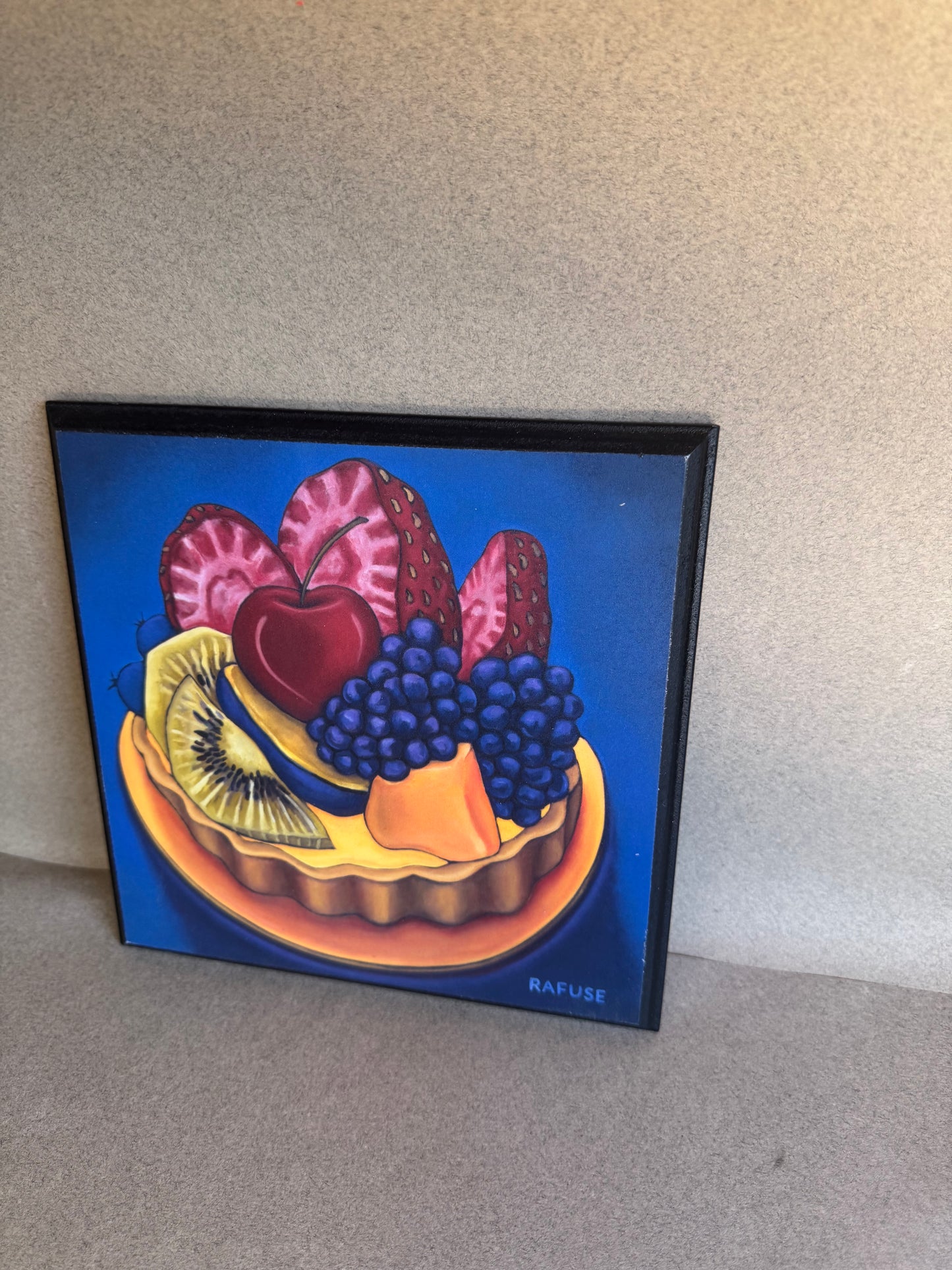 Vintage Fruit Tart Wall Plaque | Rafuse