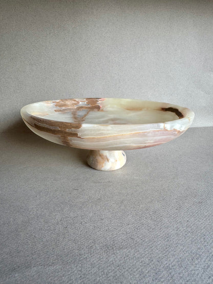 Opal, clay, and sand | SAÉA Centerpiece Pedestal Bowl
