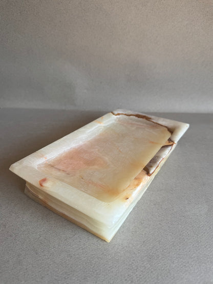 Ivory, apricot, and clay | SAÉA Onyx Catchall Tray