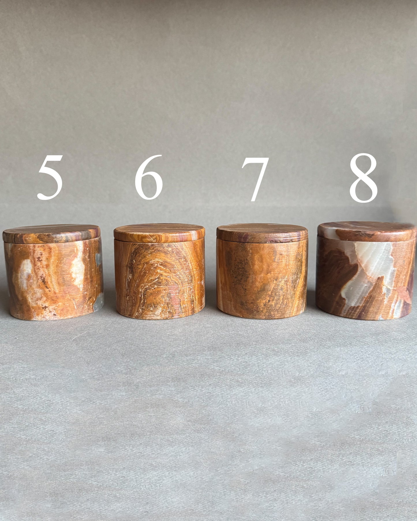 Petite Keepsake Jars | Hand-carved from Natural Stone