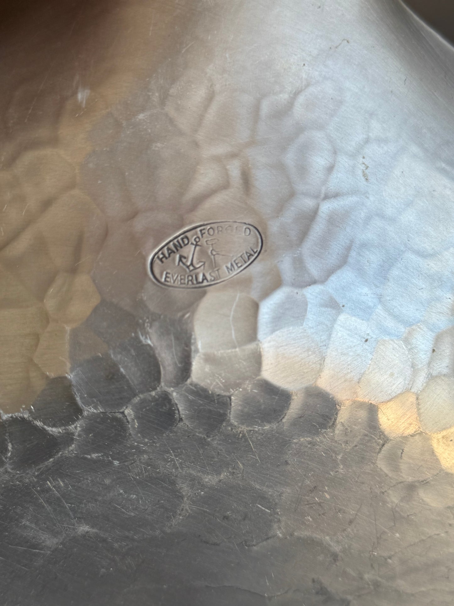Vintage 1950s Everlast Aluminum Bowl with Ivy Etching | American Origin
