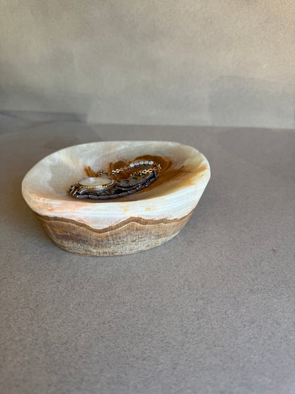 Cream, grey, and golden brown | SAÉA Catchall Bowl