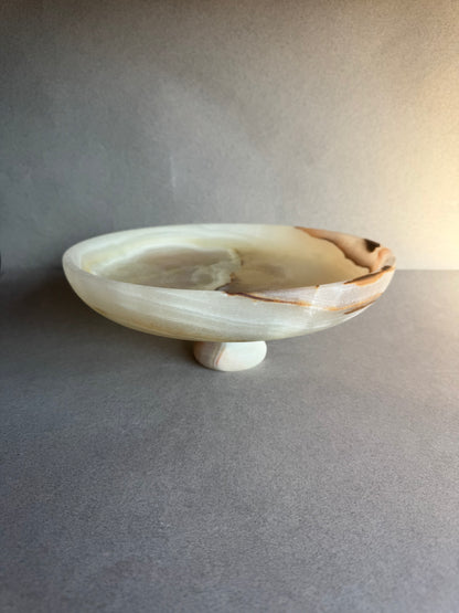 Ivory, caramel, and sand | SAÉA Centerpiece Pedestal Bowl