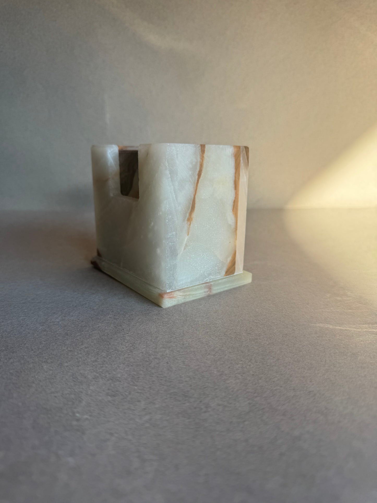 Ivory, Cream, and Honey | SAÉA Square Onyx Coaster Set