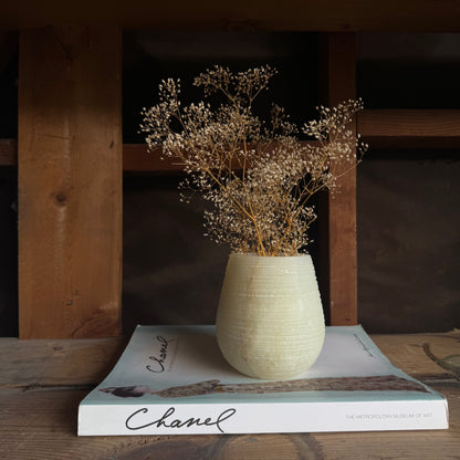 Moss, bone, and ash | SAÉA Curved Onyx Vessel