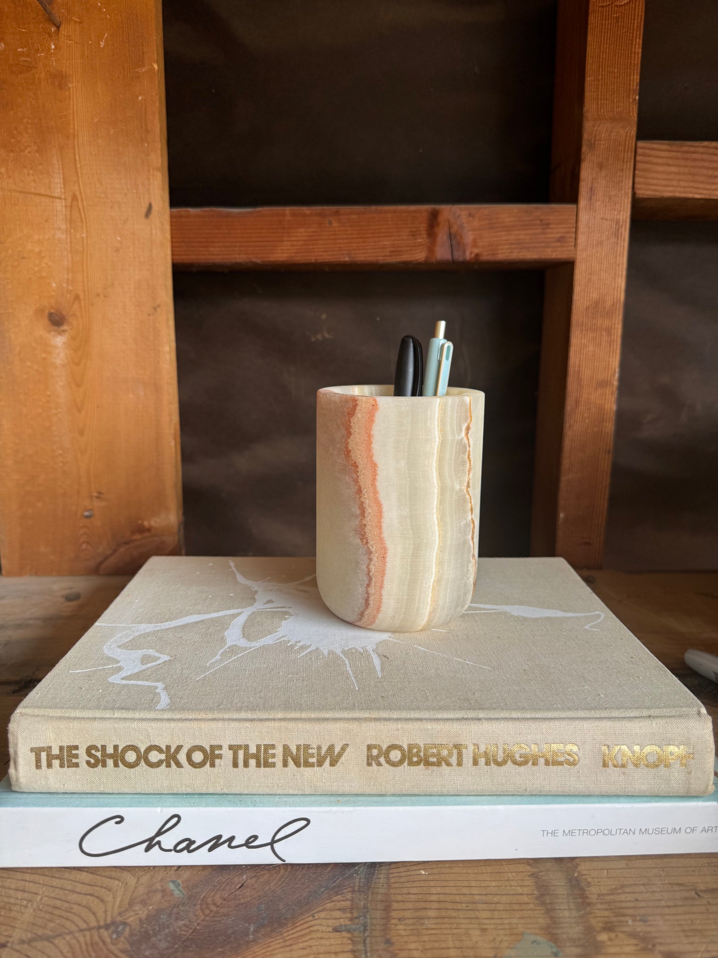 Blush, sandstone, and light | SAÉA Flat Onyx Vessel