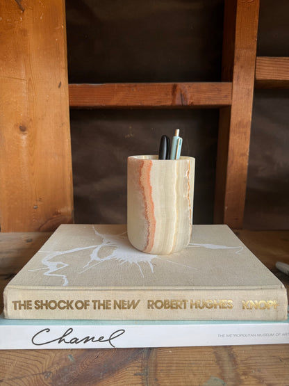 Blush, sandstone, and light | SAÉA Flat Onyx Vessel