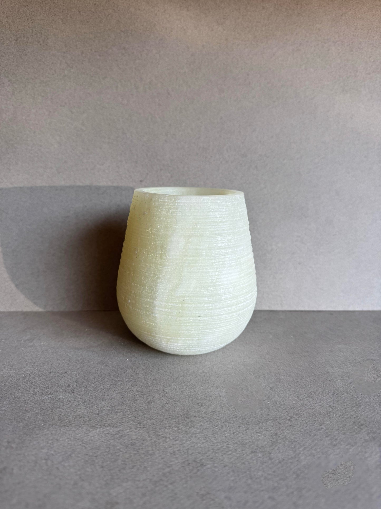 Moss, bone, and ash | SAÉA Curved Onyx Vessel
