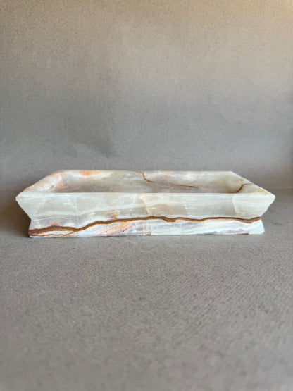 Ivory, sandstone, and amber | SAÉA Onyx Catchall Tray