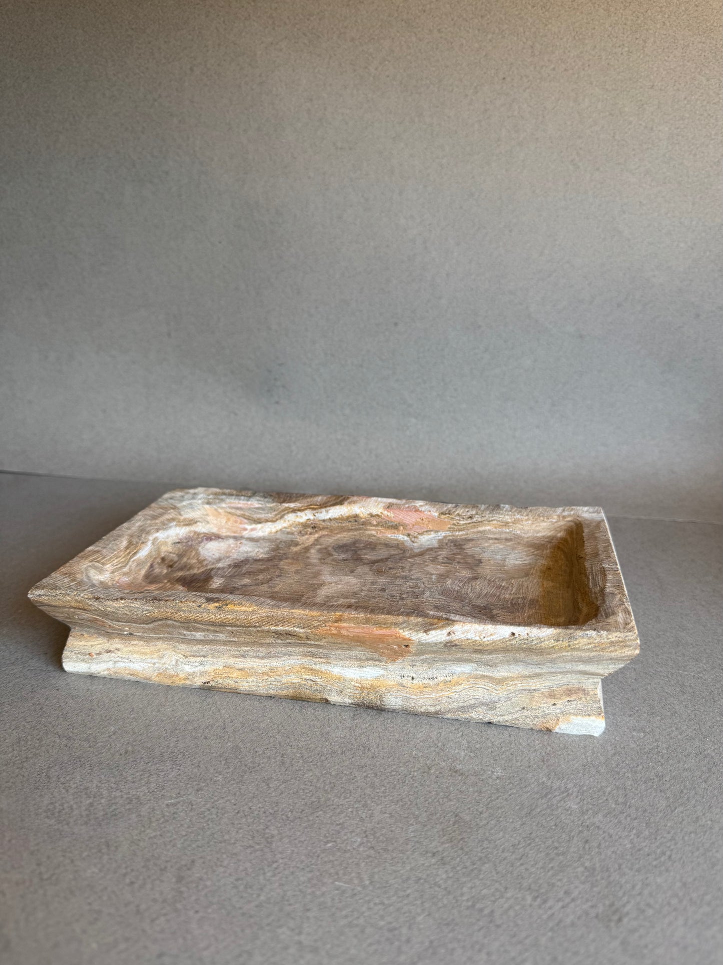 Taupe, ash brown, and rose | SAÉA Onyx Catchall Tray