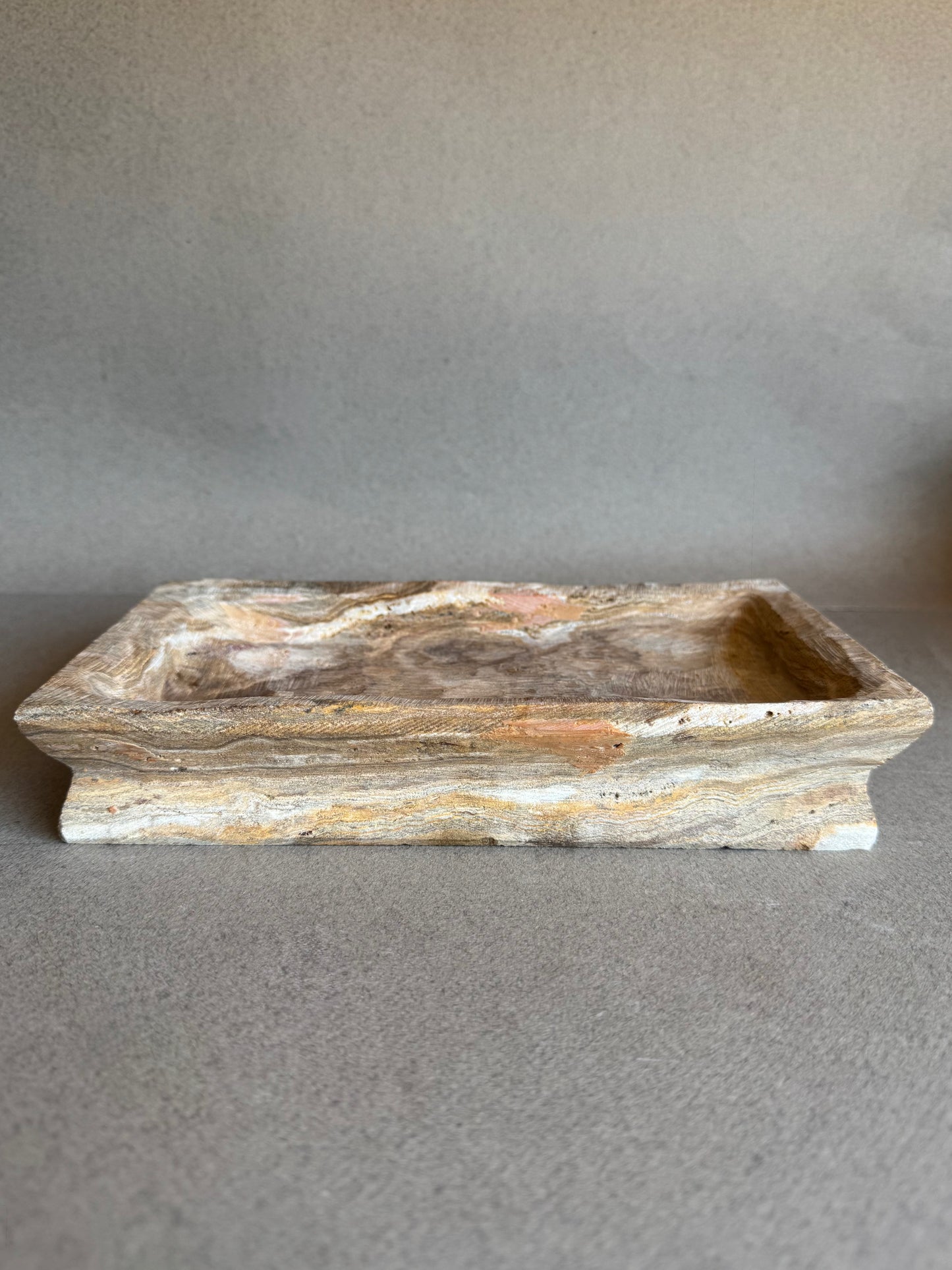 Taupe, ash brown, and rose | SAÉA Onyx Catchall Tray