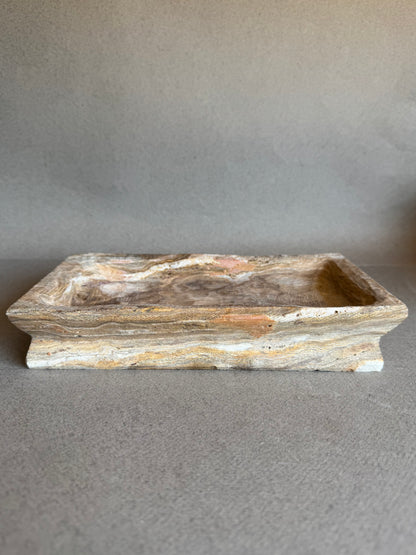 Taupe, ash brown, and rose | SAÉA Onyx Catchall Tray