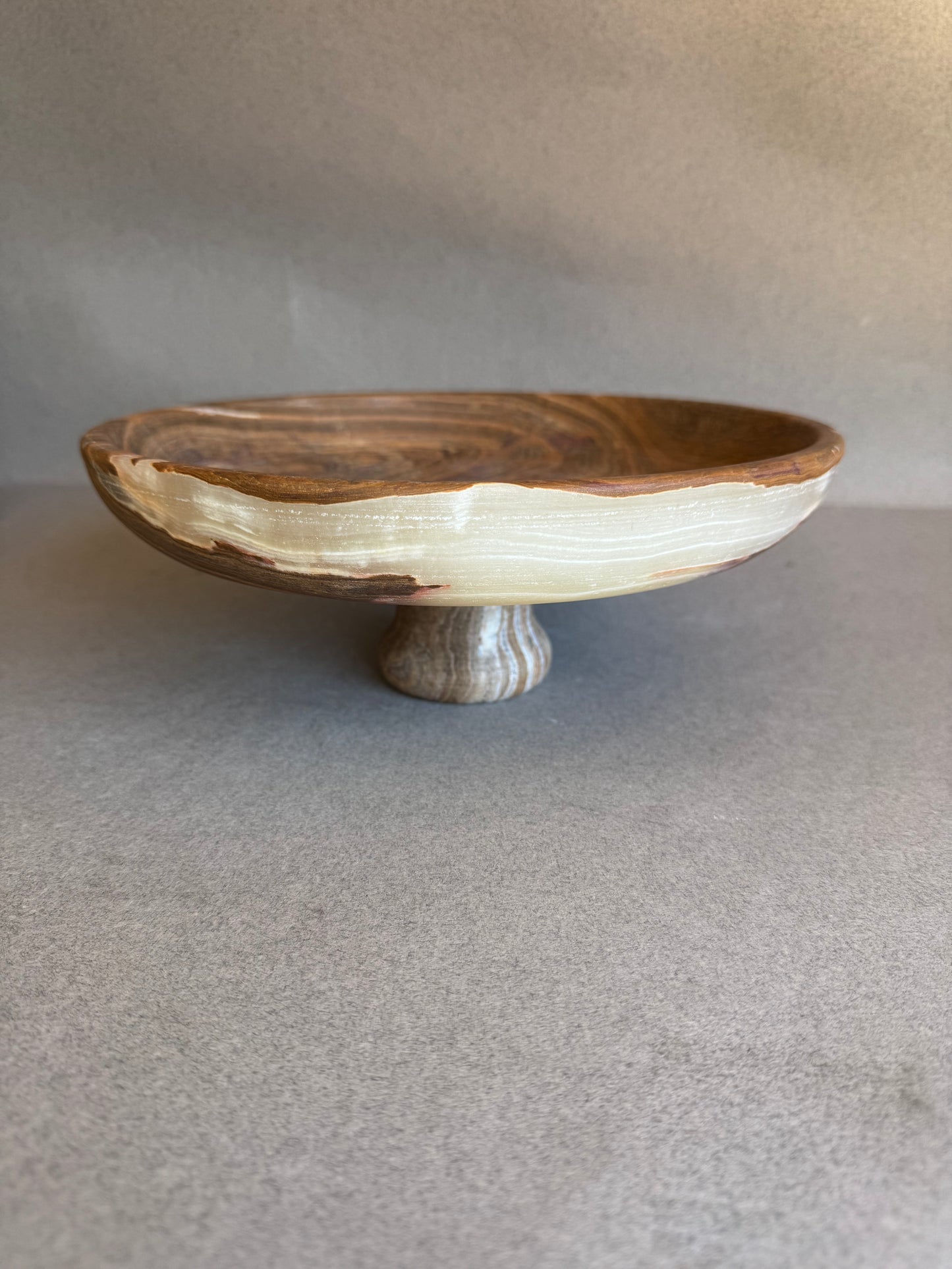 Caramel, cream, and blush | SAÉA Centerpiece Pedestal Bowl