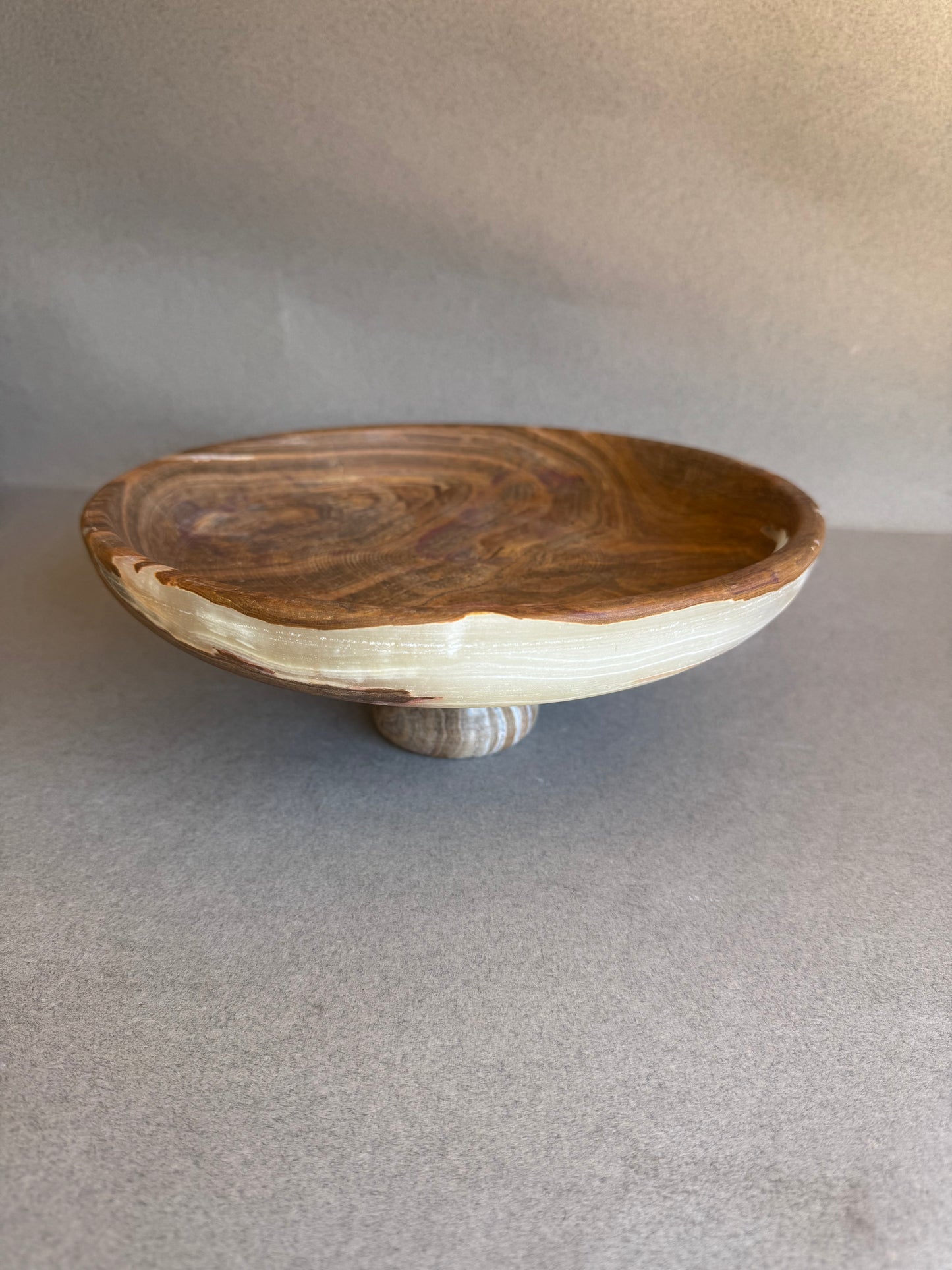 Caramel, cream, and blush | SAÉA Centerpiece Pedestal Bowl