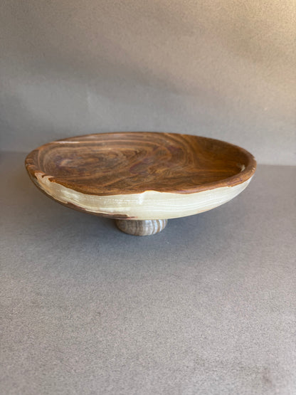 Caramel, cream, and blush | SAÉA Centerpiece Pedestal Bowl