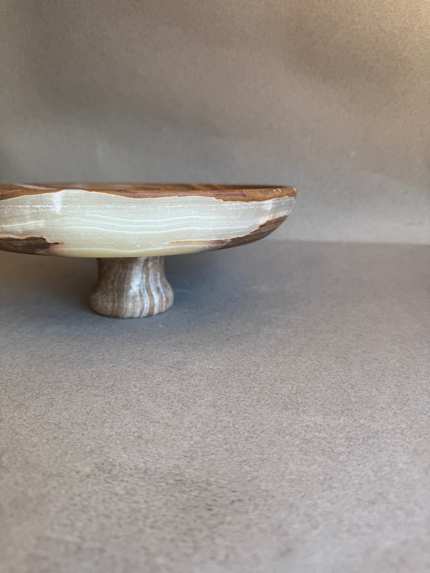 Caramel, cream, and blush | SAÉA Centerpiece Pedestal Bowl