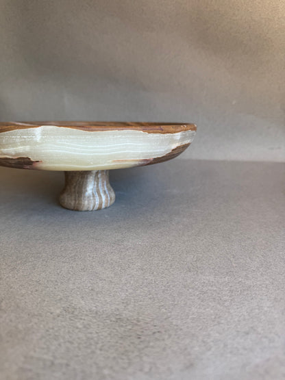 Caramel, cream, and blush | SAÉA Centerpiece Pedestal Bowl