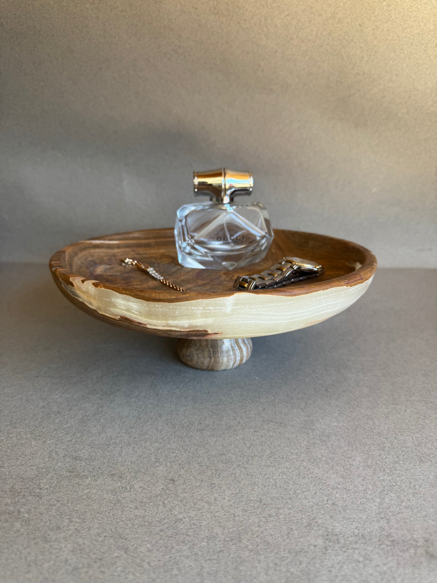 Caramel, cream, and blush | SAÉA Centerpiece Pedestal Bowl