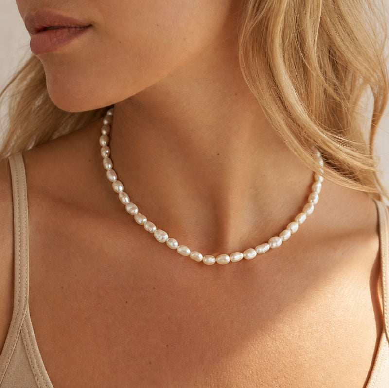 SAÉA Freshwater Pearl Necklace – 16-18” Adjustable