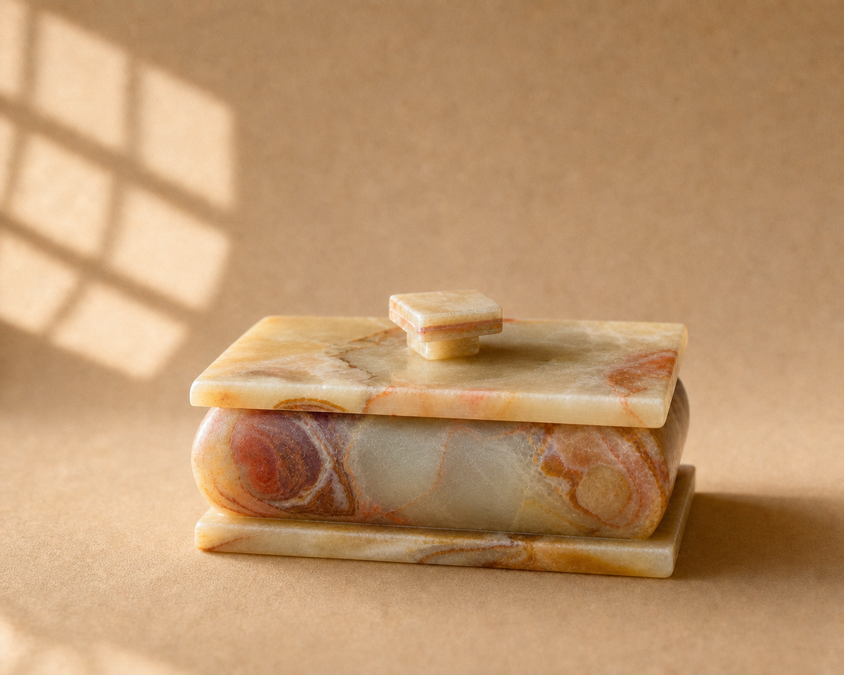 Ivory & Rust  | SAÉA Keepsake Box with Lid
