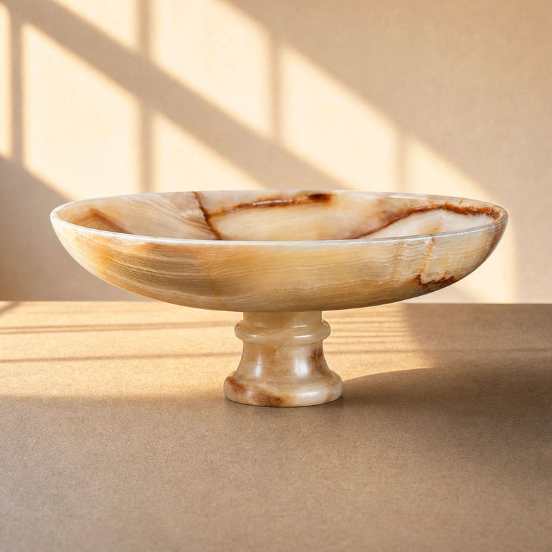 Ivory & blush | SAÉA Centerpiece Pedestal Bowl