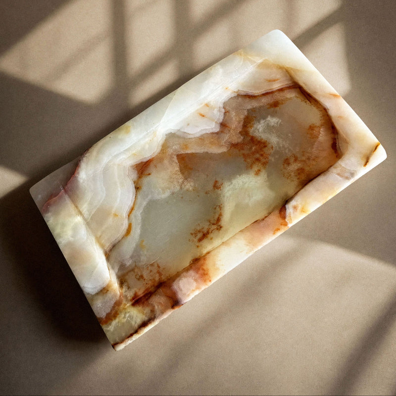 Warm ivory & honey | SAÉA Onyx Catchall Tray