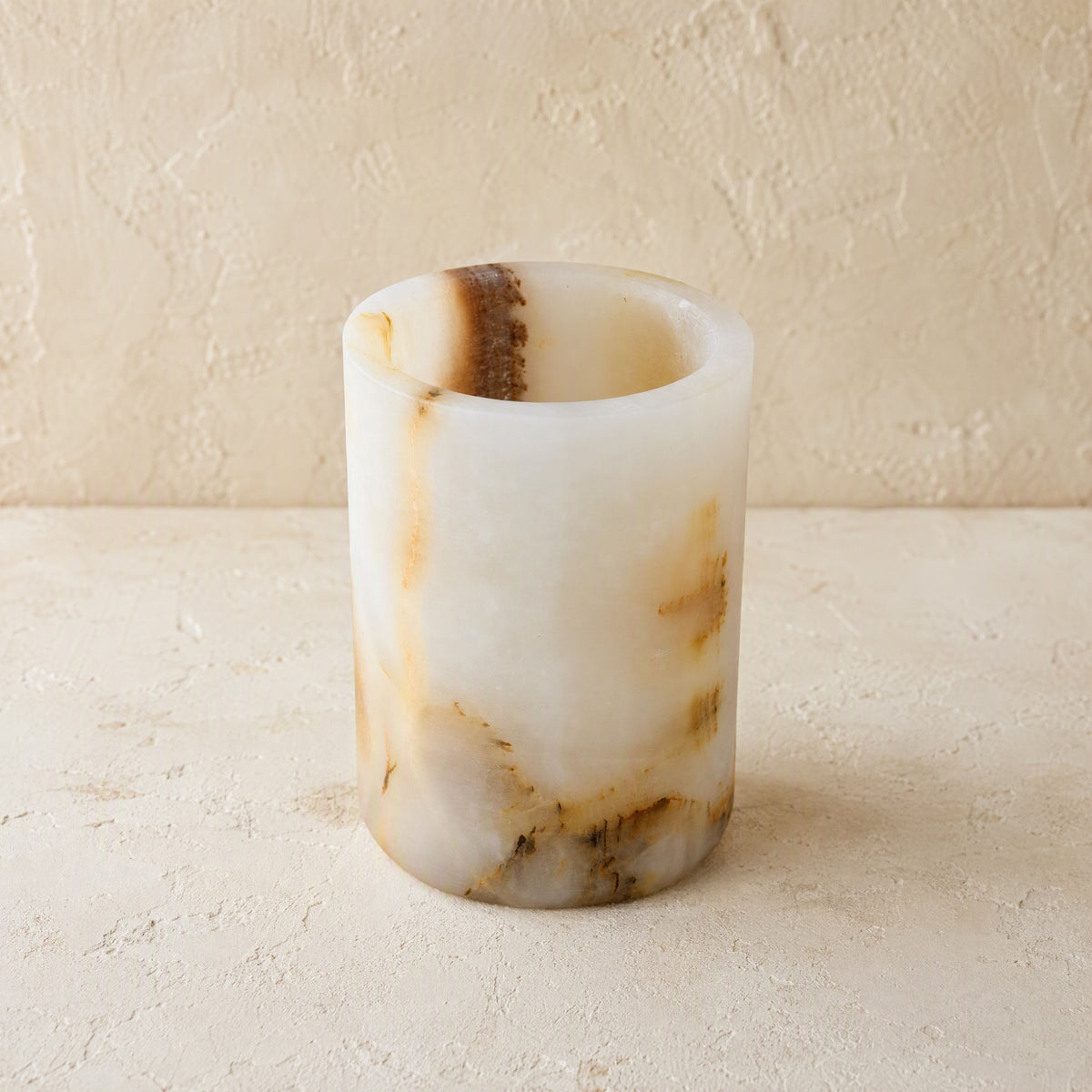 Ivory, Saffron & Umber | SAÉA Flat Onyx Vessel