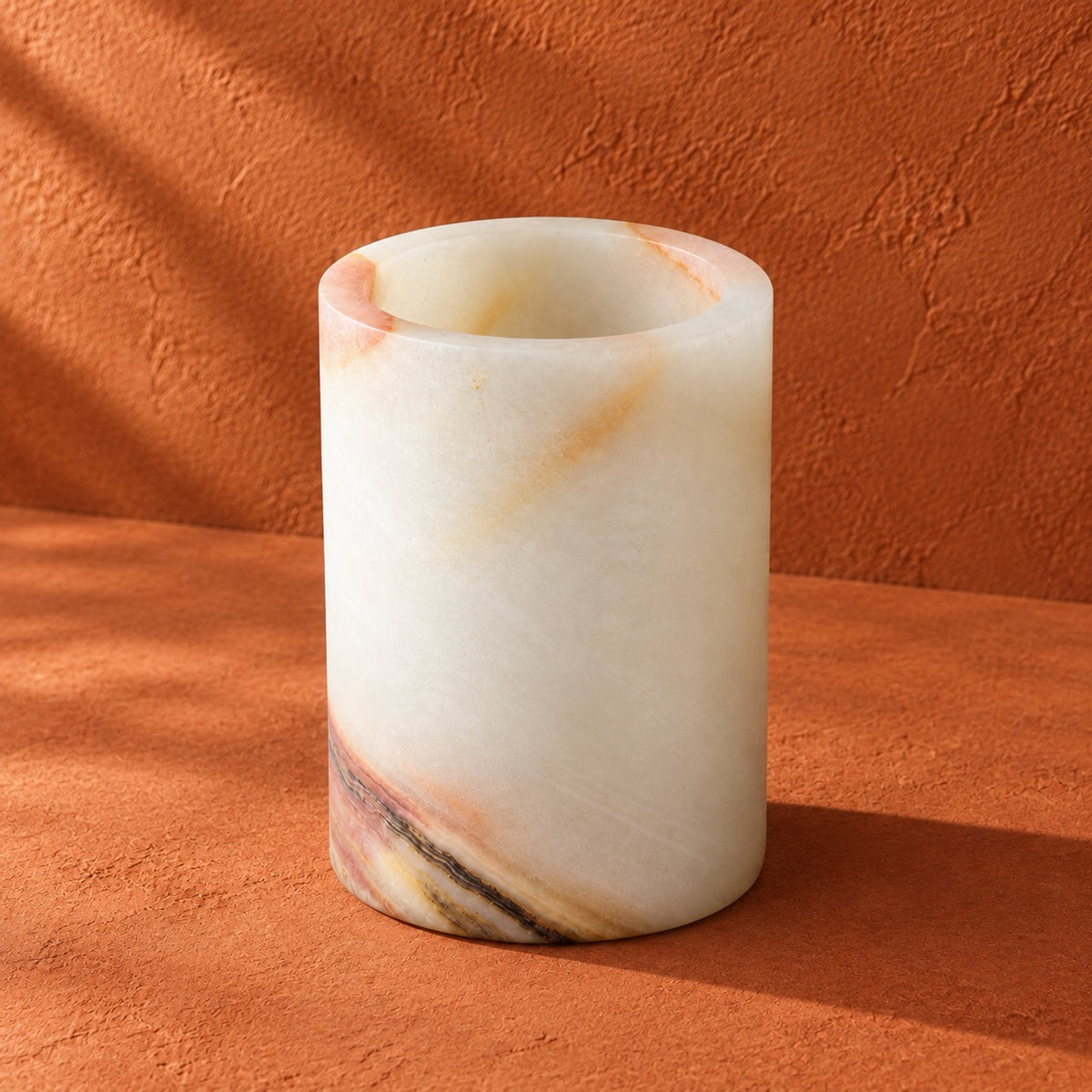Ivory, Coral & Charcoal | SAÉA Flat Onyx Vessel