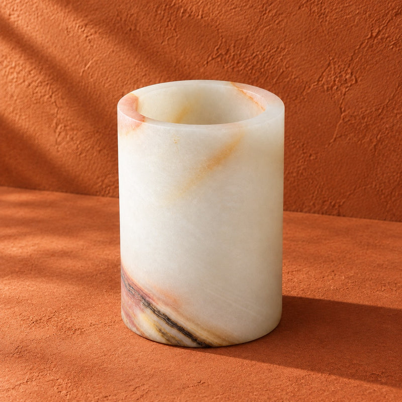 Ivory, Coral & Charcoal | SAÉA Flat Onyx Vessel
