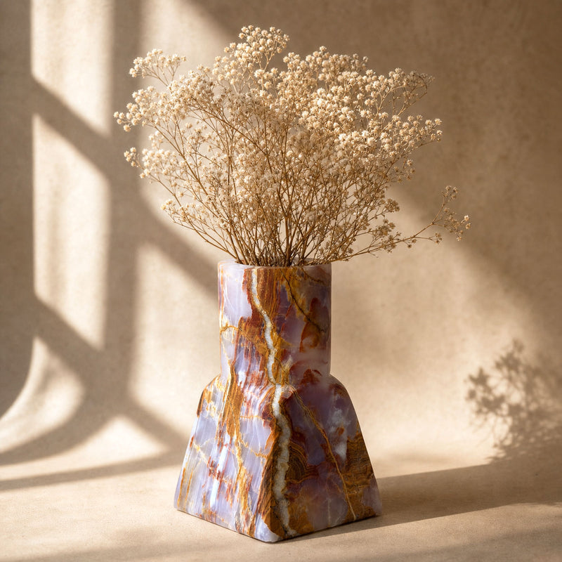 Rare Amber & Amethyst | SAÉA Dune Vase