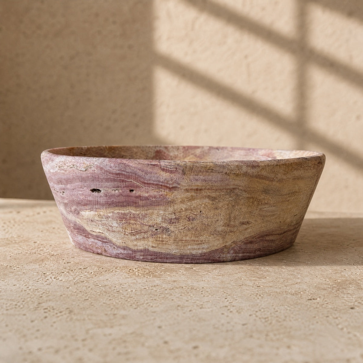 Dusty Muave | SAÉA Rustic Multi-Vein Onyx Catchall Bowl