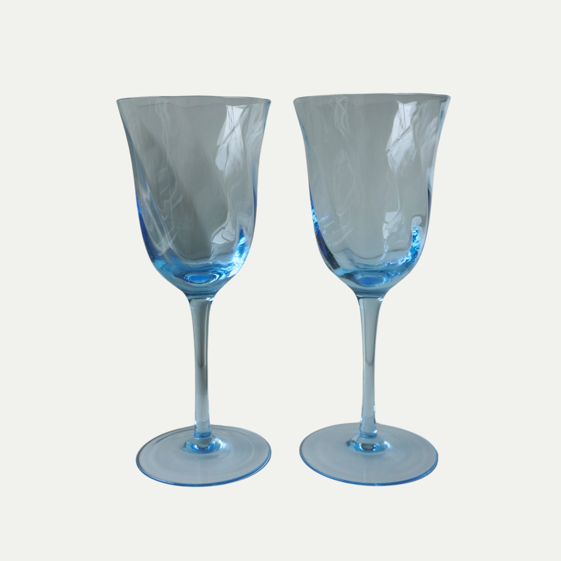 Vintage blue wine glasses