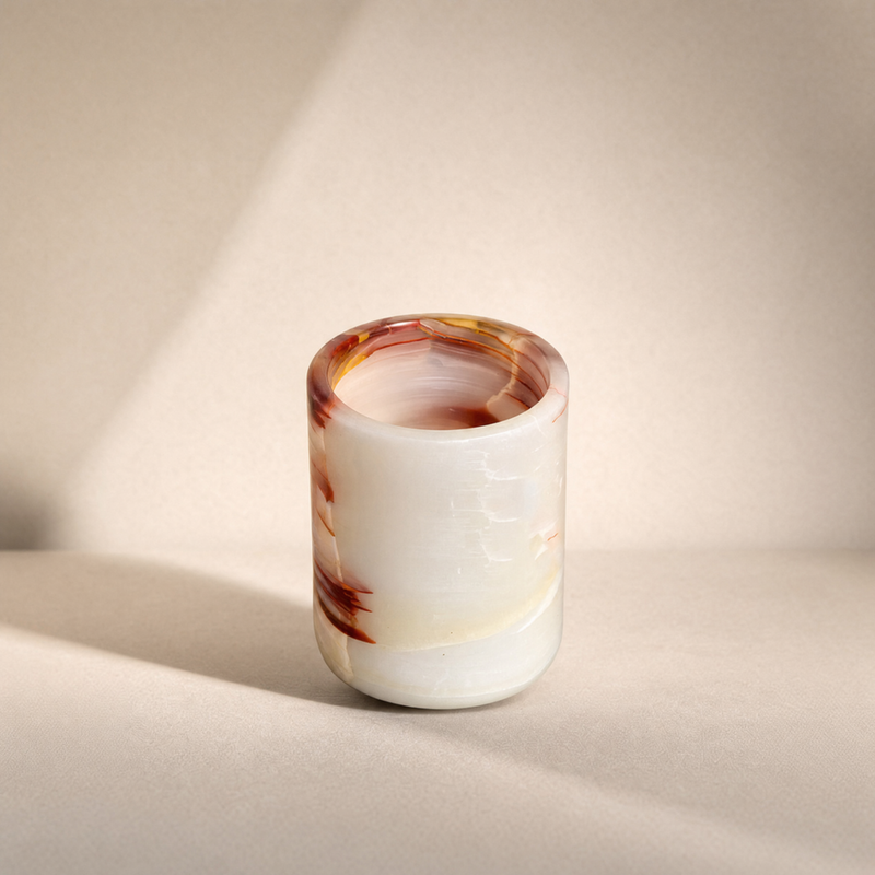 Cream, rust & amber | SAÉA Flat Onyx Vessel
