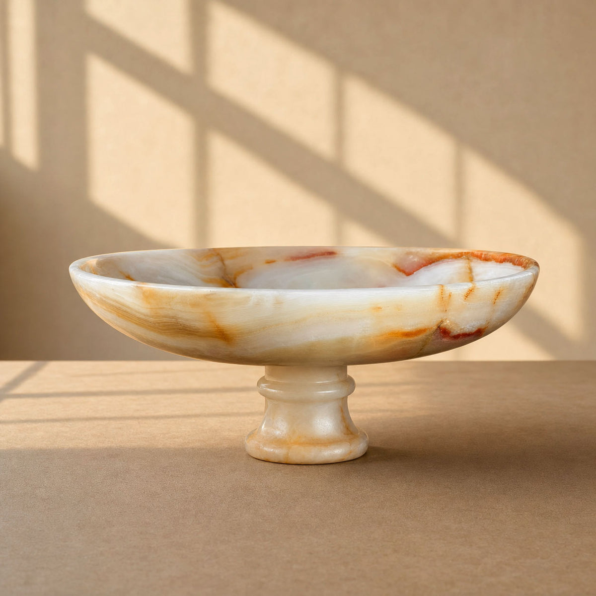 Blush & soft ivory | SAÉA Centerpiece Pedestal Bowl